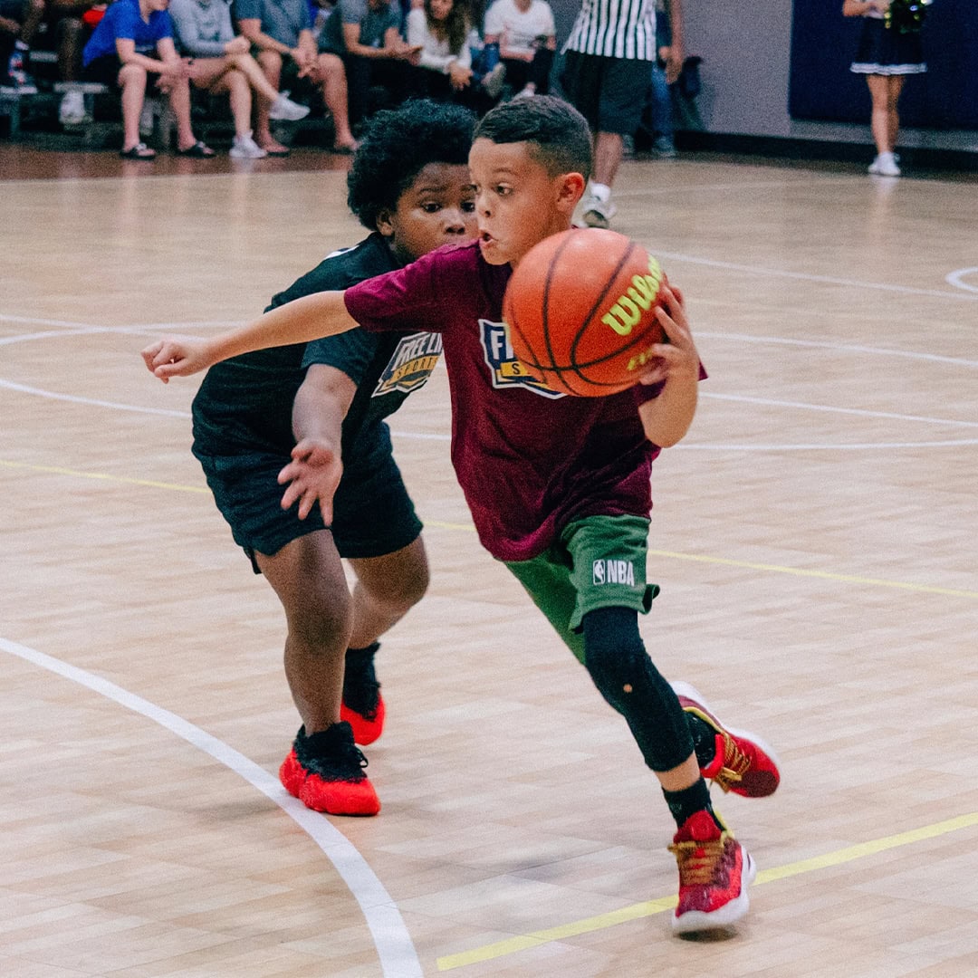 Basketball & Cheer Season - kids playing basketball during game
